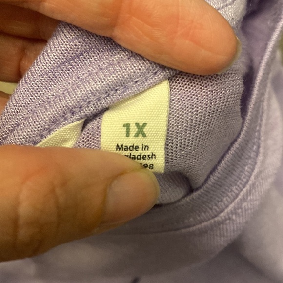 Earth Yoga soft lilac blouse size 1X - Picture 4 of 6